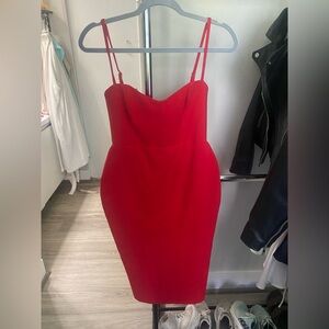 Revolve red midi dress (M)